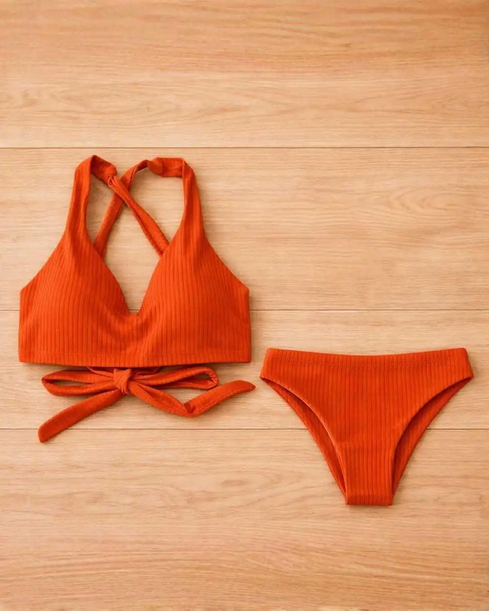 VODA SWIM Push-up Bikini-Top Texture Rib