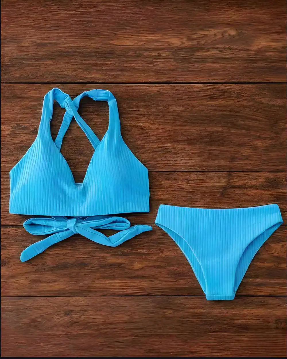 VODA SWIM Bikinihose Texture Rib Scoop